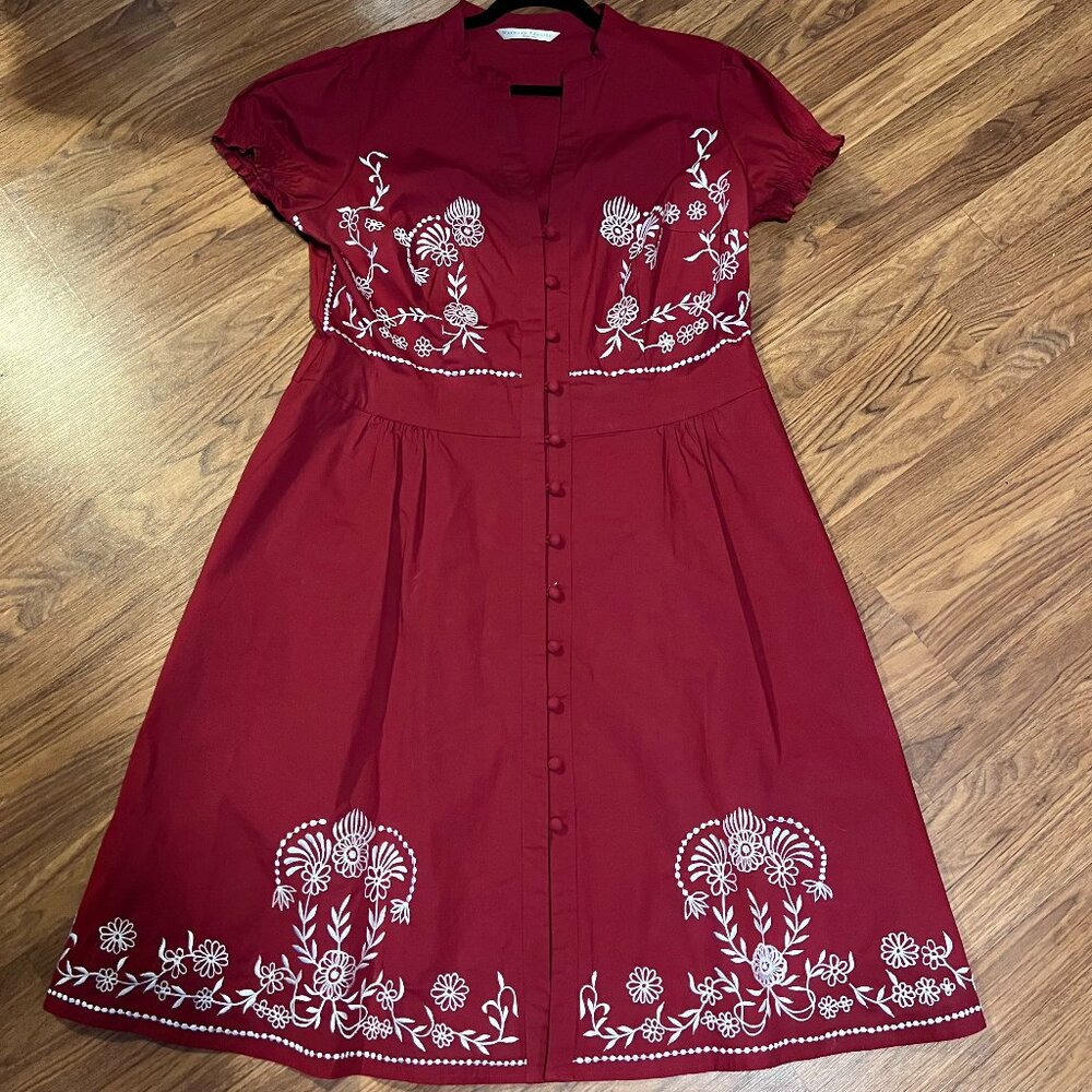 NWOT - Wayward Fancies stretch poplin dress - 18W/1X - with pockets!